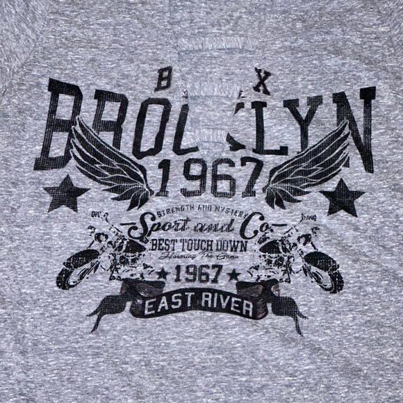 Brooklyn 1967 Vintage Style Gray Tee Shirt Small - Picture 2 of 4